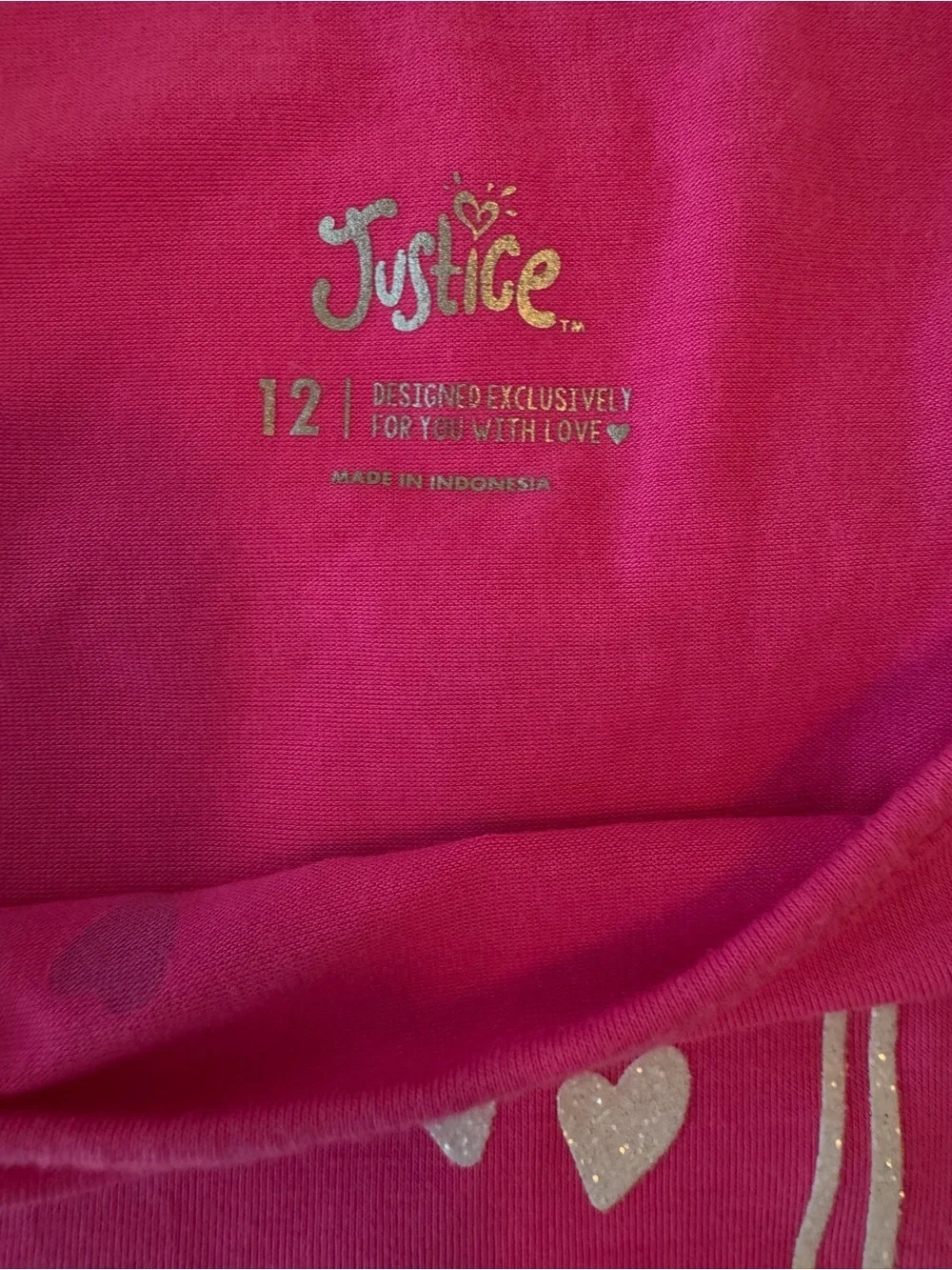 Justice Girls’ Pink Paris Graphic Tee Size 12